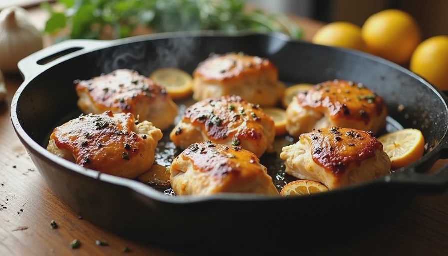 One-Pan Lemon Chicken Thighs ‒ 10 Minutes Prep, 4 Clean Plates