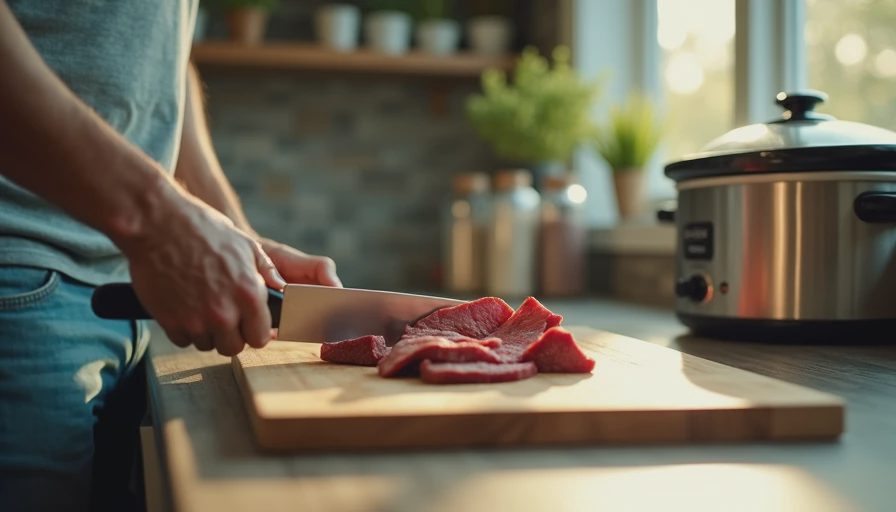 Illustration for skirt steak in the crockpot
