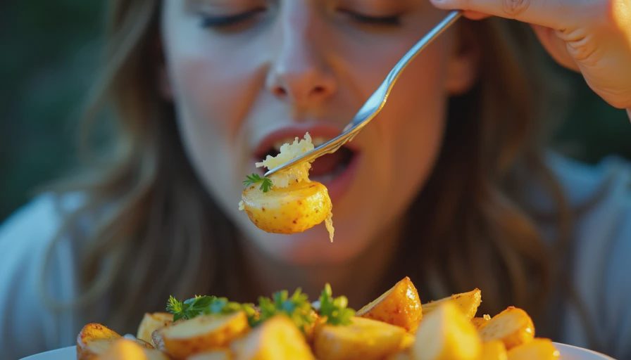 Visual context for garlic butter potatoes