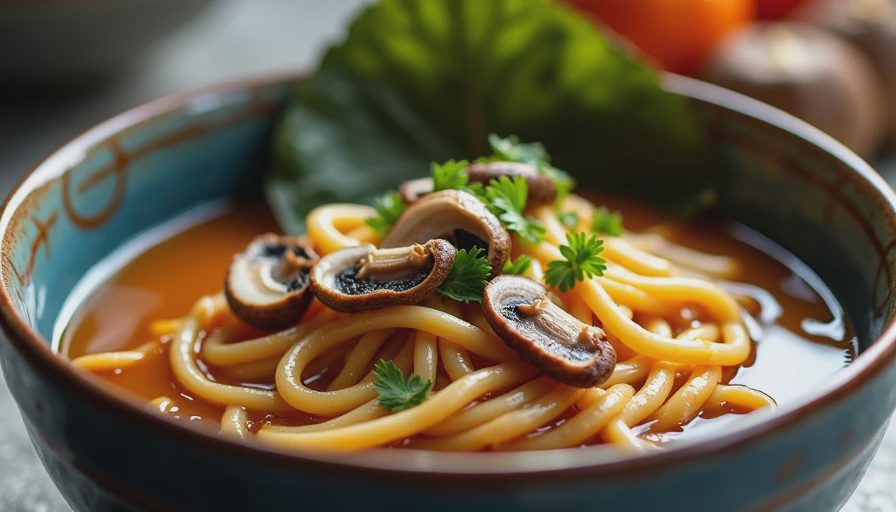 Visual context for ramen mushrooms