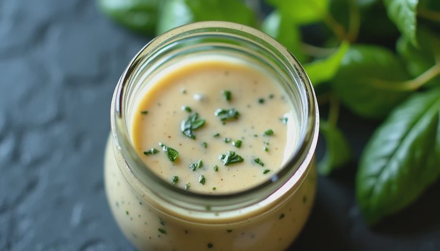Visual context for creamy greek dressing