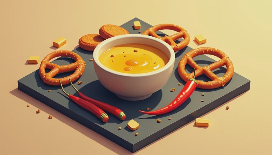 Visual context for spicy honey mustard