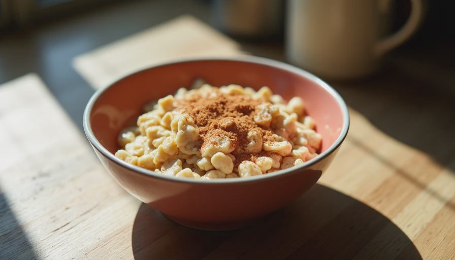 Visual context for cinnamon spice oatmeal