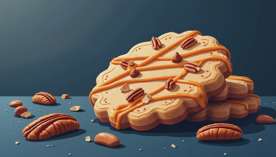 Illustration for cookies pecan caramel